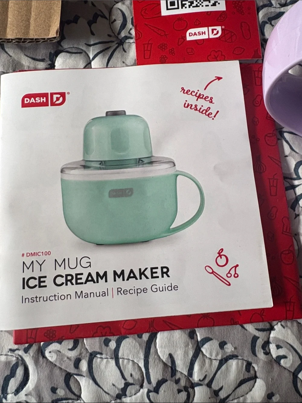 Dash Single-Serve Ice Cream Mug Maker - Lavender and White